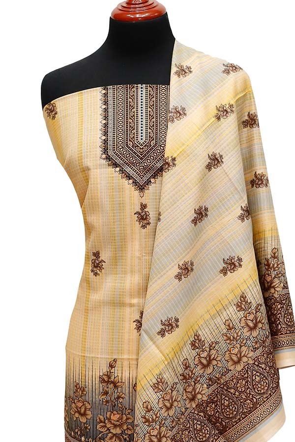 Al Rashid D/Civic Voile Lawn`23 D#497 Grey