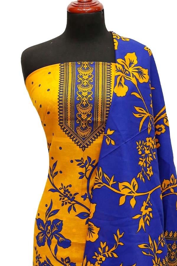 Al Rashid D/Civic Voile Lawn`23 D#498 R-Blue