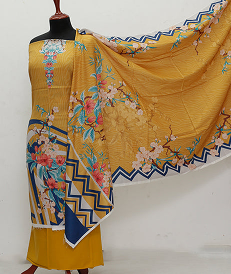Al Rauf Digital Linen '20 D#15361 Mustard