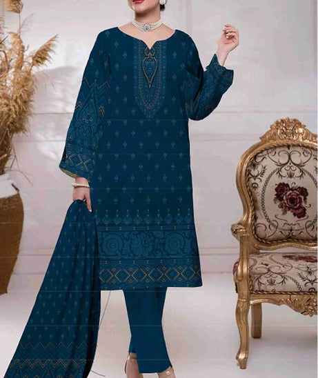 Al-Rauf Print Lawn'22 D#1103 Blue