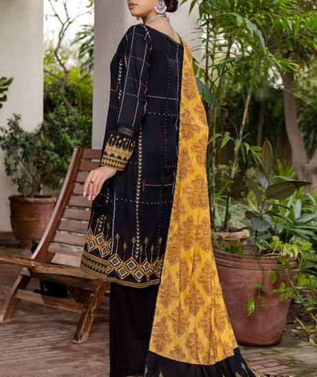 Al Zohaib Anum Lawn`22 D#7003 Black