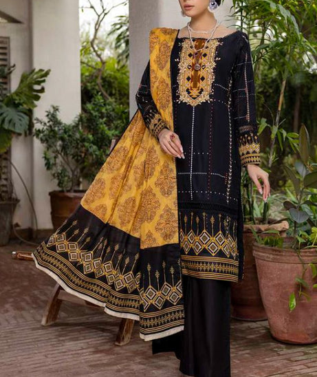 Al Zohaib Anum Lawn`22 D#7003 Black