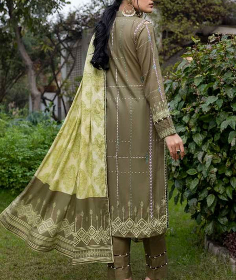 Al Zohaib Anum Lawn`22 D#7003 M Green