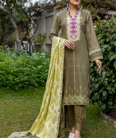 Al Zohaib Anum Lawn`22 D#7003 M Green