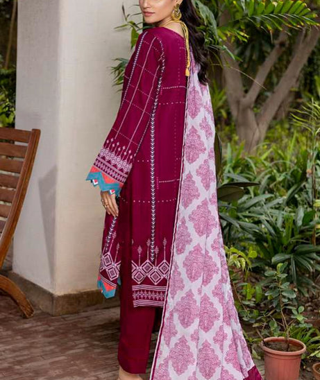 Al Zohaib Anum Lawn`22 D#7003 Maroon