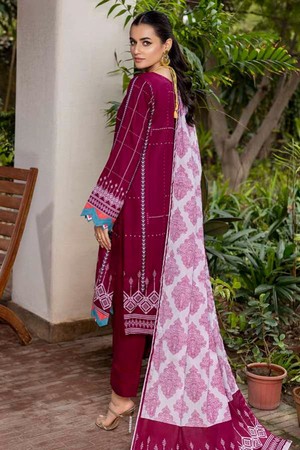 Al Zohaib Anum Lawn`22 D#7003 Maroon