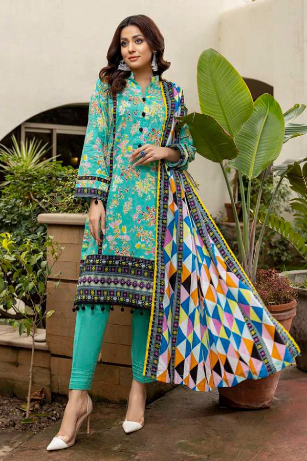 Al Zohaib Anum Lawn`22 D#7004 Green