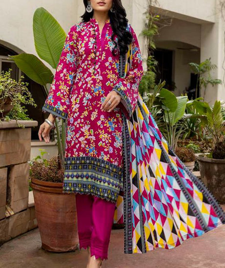 Al Zohaib Anum Lawn`22 D#7004 Magenda