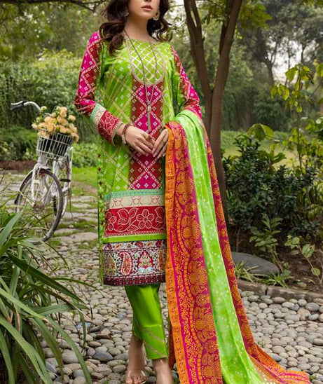Al Zohaib Anum Lawn`22 D#7005 Parrot