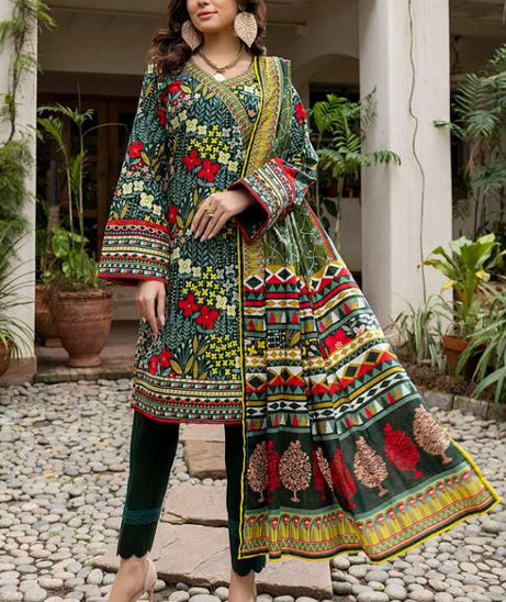 Al Zohaib Anum Lawn`22 D#7006 B Green