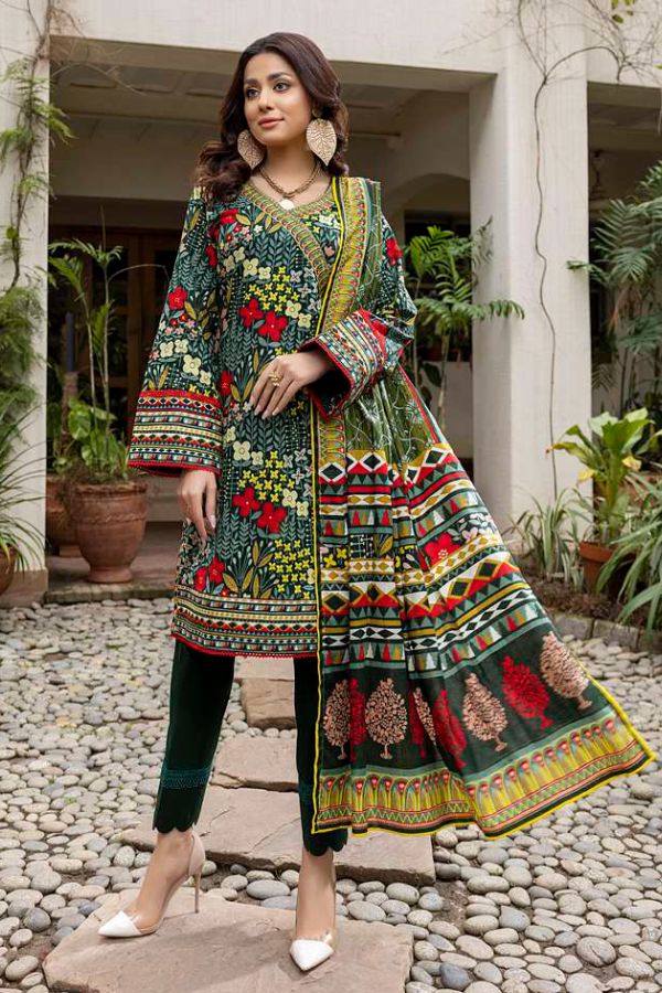 Al Zohaib Anum Lawn`22 D#7006 B Green
