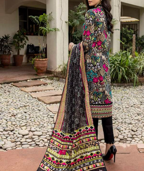 Al Zohaib Anum Lawn`22 D#7006 Black