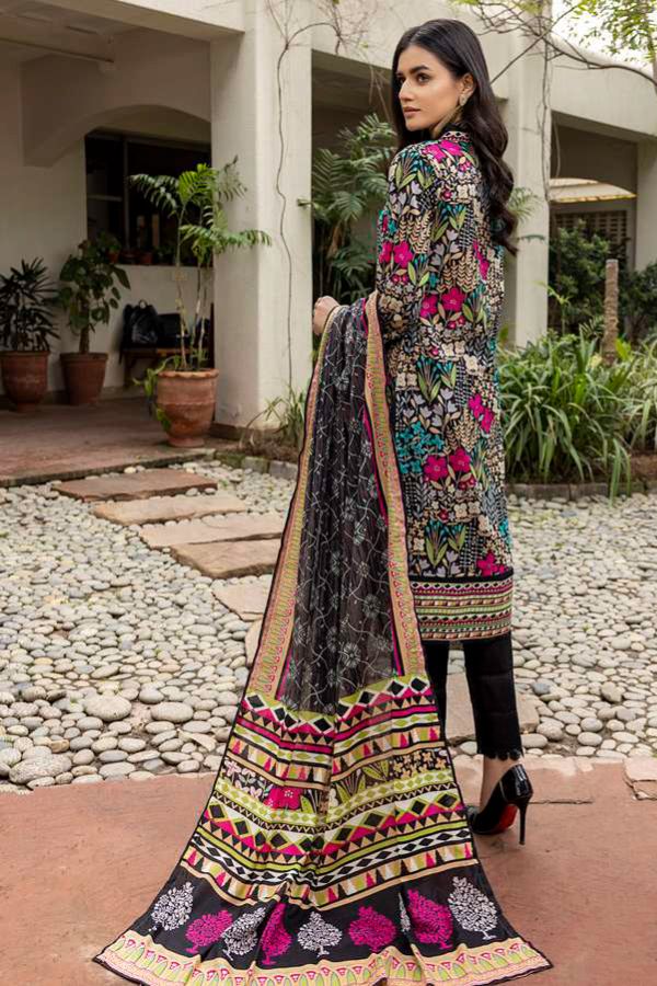 Al Zohaib Anum Lawn`22 D#7006 Black