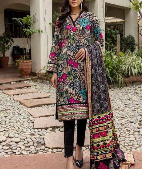 Al Zohaib Anum Lawn`22 D#7006 Black