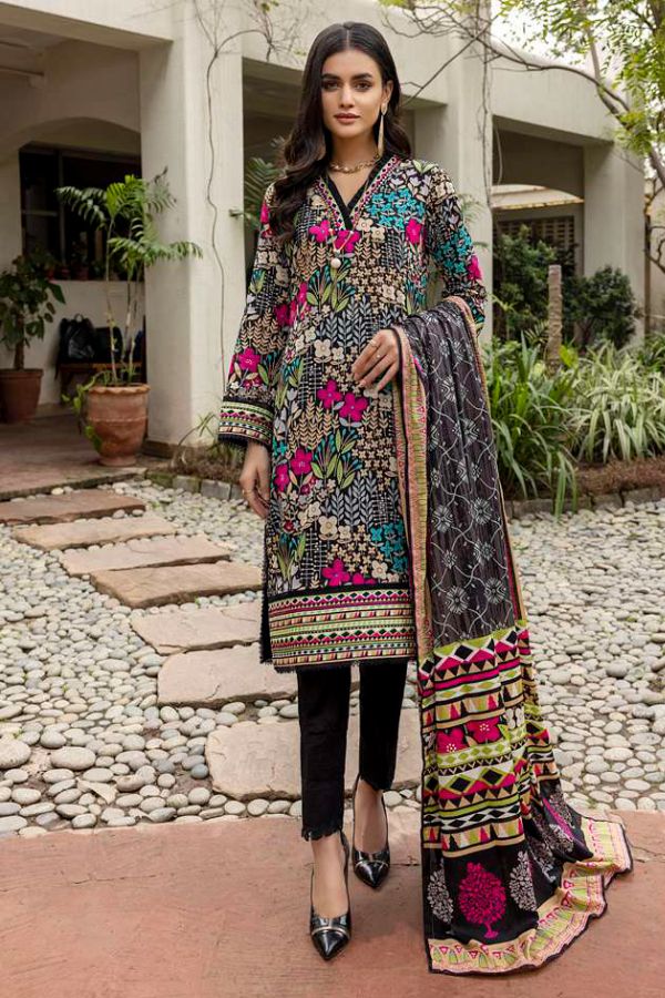 Al Zohaib Anum Lawn`22 D#7006 Black