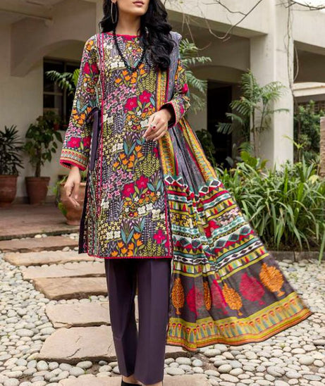 Al Zohaib Anum Lawn`22 D#7006 D Grey