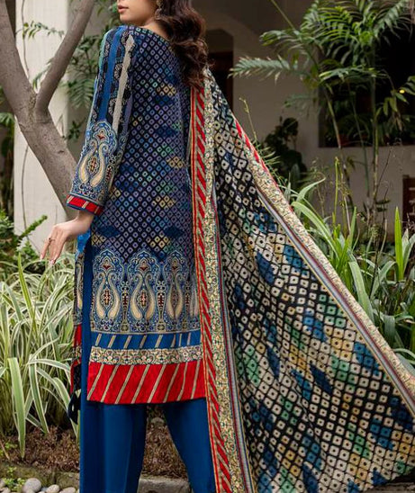 Al Zohaib Anum Lawn`22 D#7012 Blue
