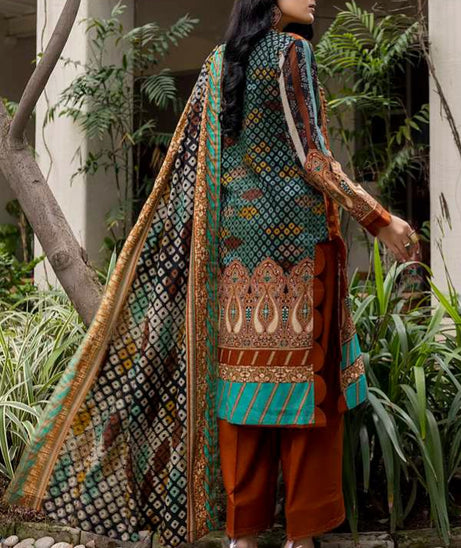 Al Zohaib Anum Lawn`22 D#7012 D Rust