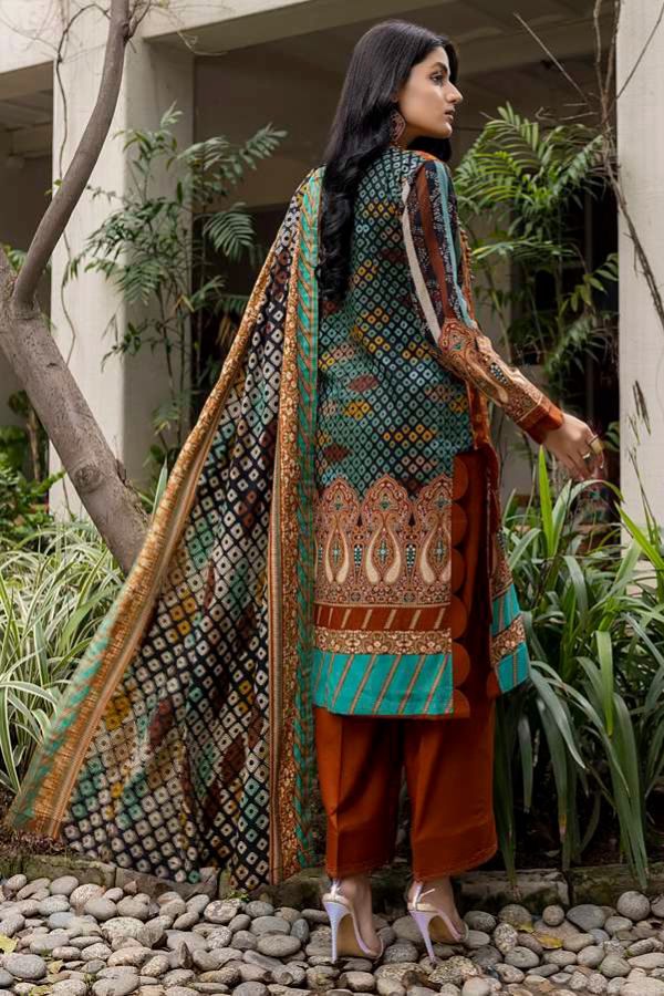 Al Zohaib Anum Lawn`22 D#7012 D Rust