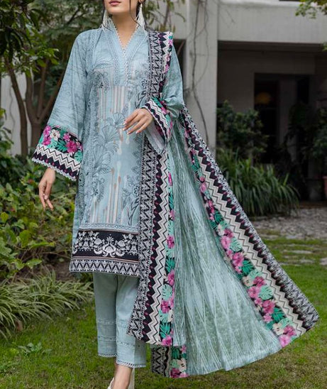 Al Zohaib Anum Lawn`22 D#7013 L Ferozi