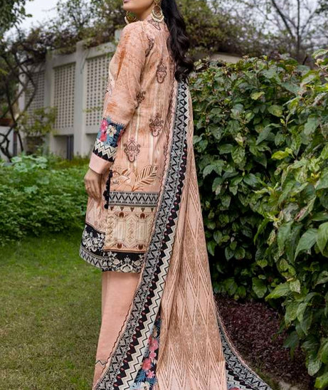 Al Zohaib Anum Lawn`22 D#7013 Peach
