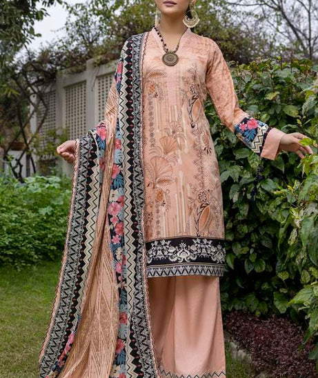 Al Zohaib Anum Lawn`22 D#7013 Peach