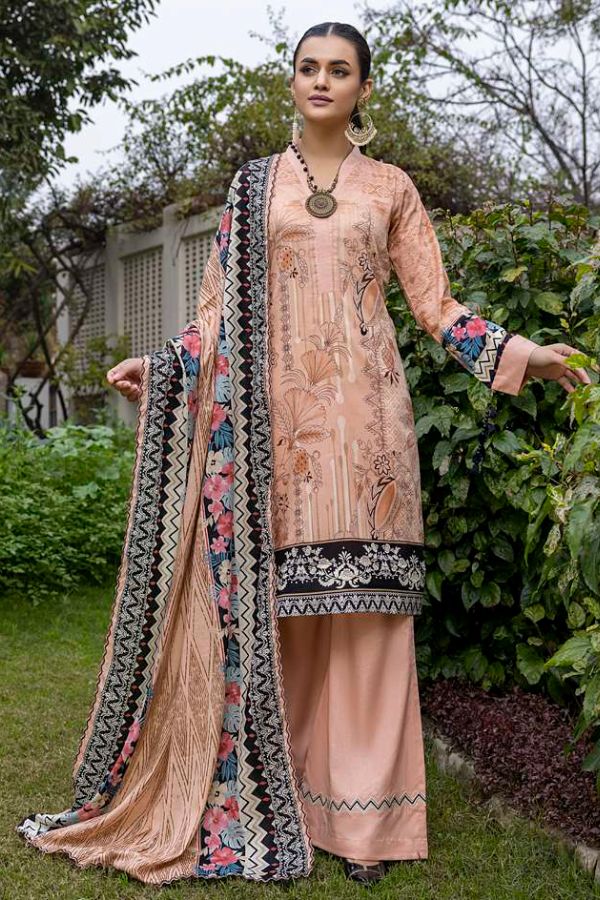 Al Zohaib Anum Lawn`22 D#7013 Peach