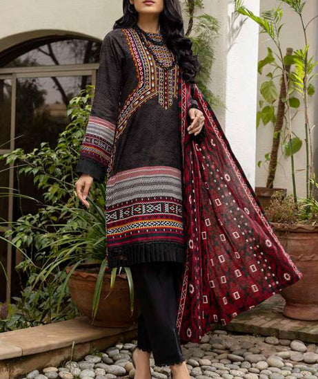 Al Zohaib Anum Lawn`22 D#7014 Black