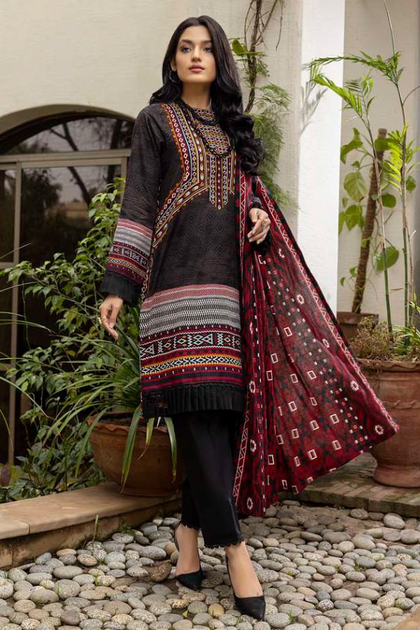 Al Zohaib Anum Lawn`22 D#7014 Black