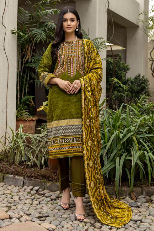 Al Zohaib Anum Lawn`22 D#7014 M Green