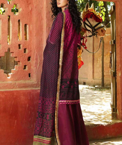 Al Zohaib Bandhani Chikankari Lawn`21 D#7