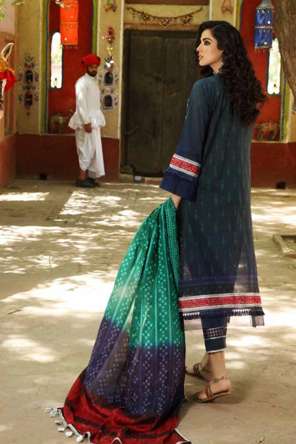 Al Zohaib Bandhani Chikankari Lawn`21 D#9