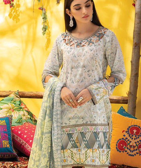Al Zohaib Colors D/Lawn`21 D#3763 (White)