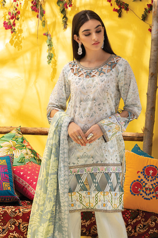 Al Zohaib Colors D/Lawn`21 D#3763 (White)