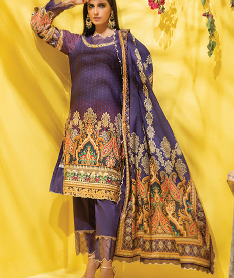 Al Zohaib Colors D/Lawn`21 D#4 (Purple)