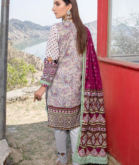 Al Zohaib Monsoon Lawn'21 D # 3006 D Pink