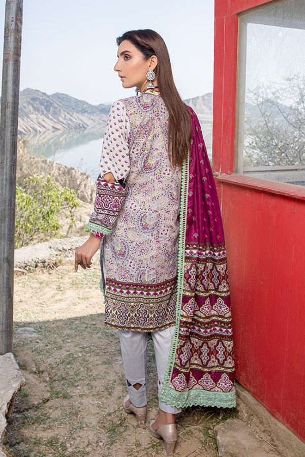 Al Zohaib Monsoon Lawn'21 D # 3006 D Pink