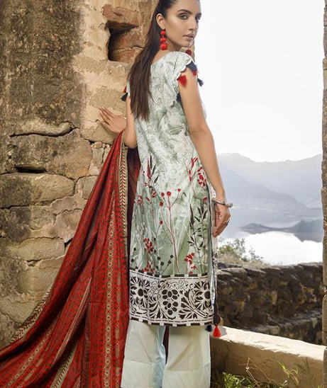 Al Zohaib Monsoon Lawn'21 D # 3009 Green