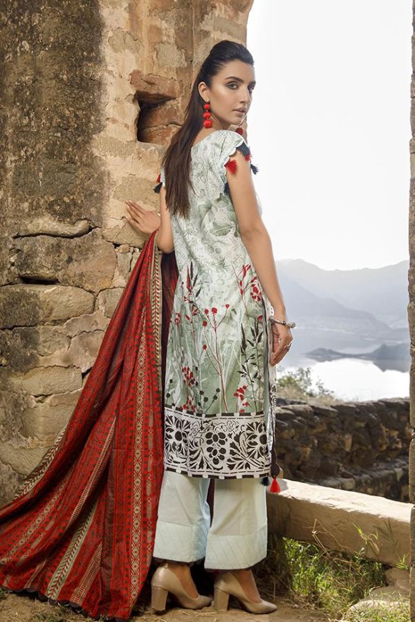 Al Zohaib Monsoon Lawn'21 D # 3009 Green