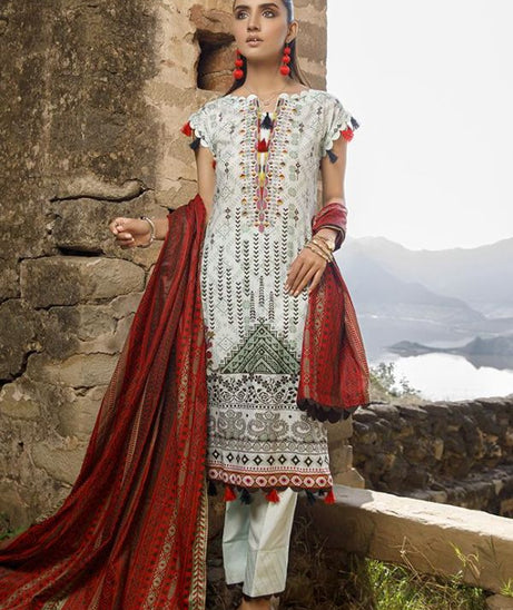 Al Zohaib Monsoon Lawn'21 D # 3009 Green