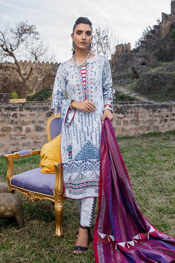 Al Zohaib Monsoon Lawn'21 D # 3009 Grey