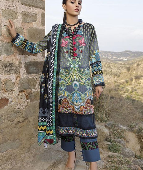Al Zohaib Monsoon Lawn'21 D # 3017 Grey