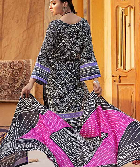 Al-Zohaib Monsoon Print Lawn'22 D#3 Black