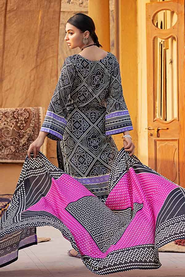 Al-Zohaib Monsoon Print Lawn'22 D#3 Black