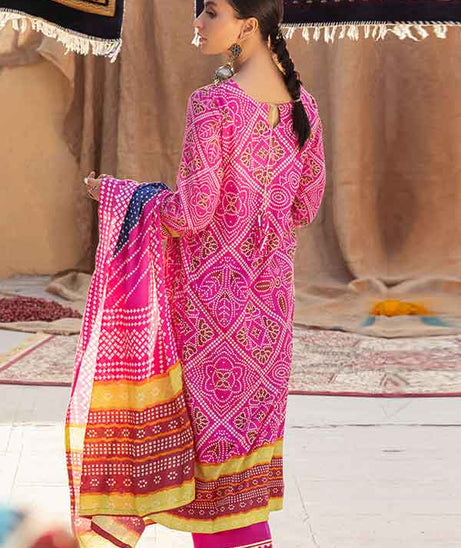 Al-Zohaib Monsoon Print Lawn'22 D#3 Sh Pink
