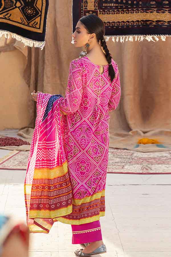 Al-Zohaib Monsoon Print Lawn'22 D#3 Sh Pink