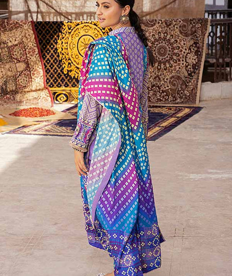 Al-Zohaib Monsoon Print Lawn'22 D#4 D Purple