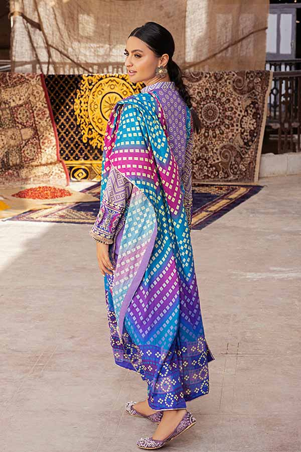 Al-Zohaib Monsoon Print Lawn'22 D#4 D Purple