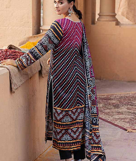 Al-Zohaib Monsoon Print Lawn'22 D#5 Black
