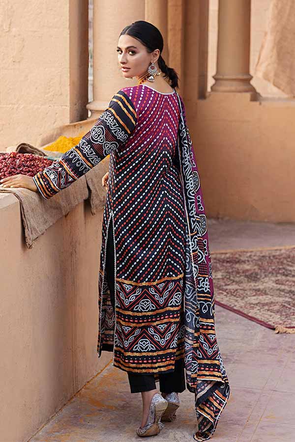 Al-Zohaib Monsoon Print Lawn'22 D#5 Black